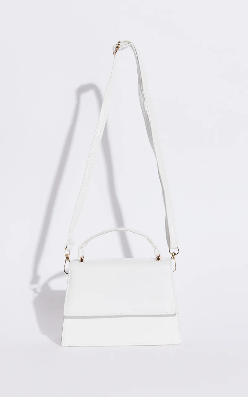 Rhianna Bag - Top Handle Crossbody Bag in White