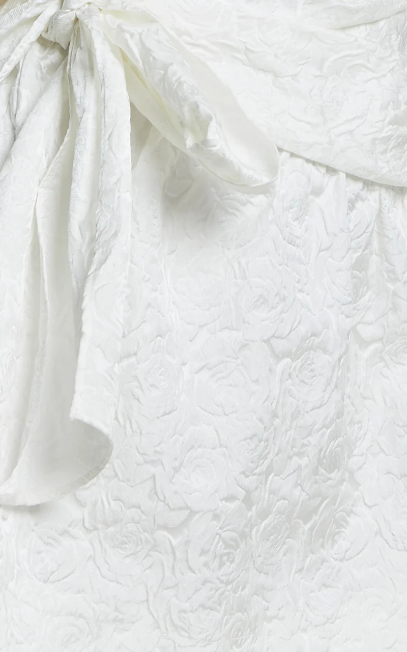 Mathilda Mini Dress - Cut Out Side Wrap Dress in White