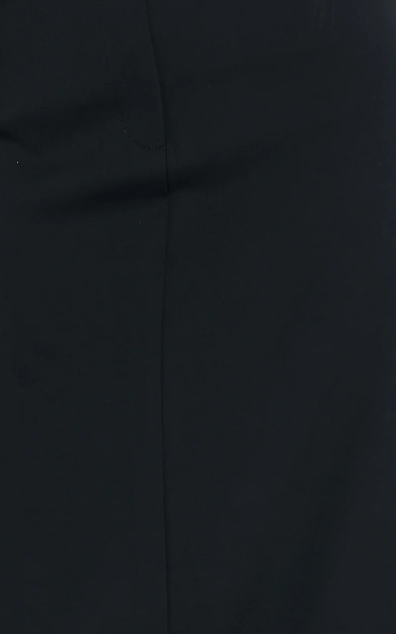 Alanna Midi Skirt - High Waisted Back Split Pencil Skirt in Black