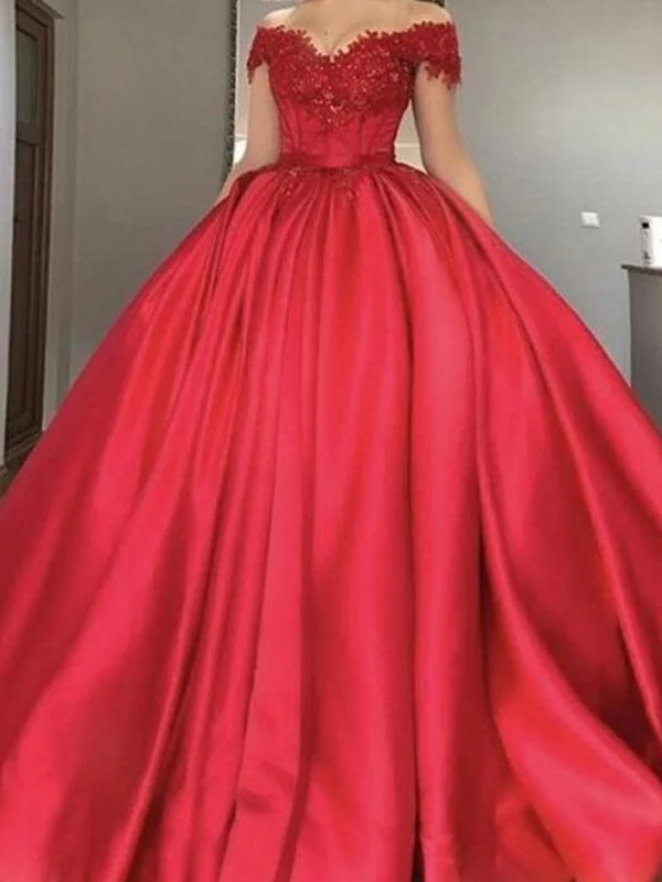 Occasion Robe de Bal Rouge Hors Épaules Robe de Mariée | Robes de Quinceanera