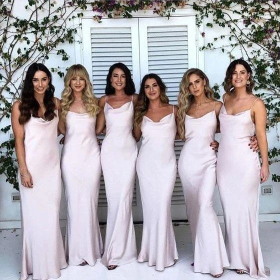 Robes de demoiselle d'honneur longues et simples, gaine d'été style Boho, robe de soirée de mariage