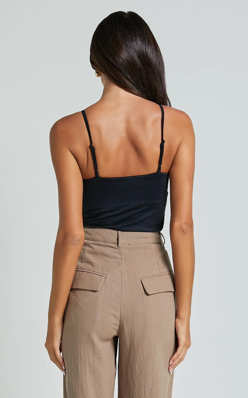 Cady Top - Scoop Neck Top in Black