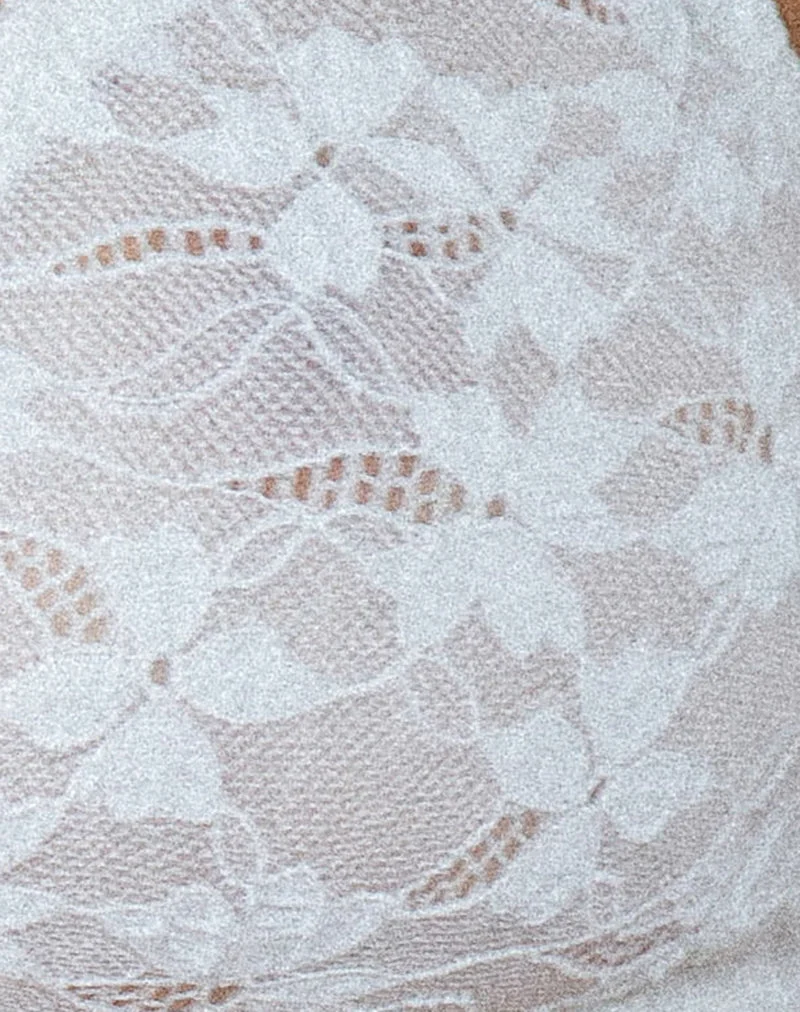 Soutien-gorge Lunara en dentelle compacte florale Ivoire