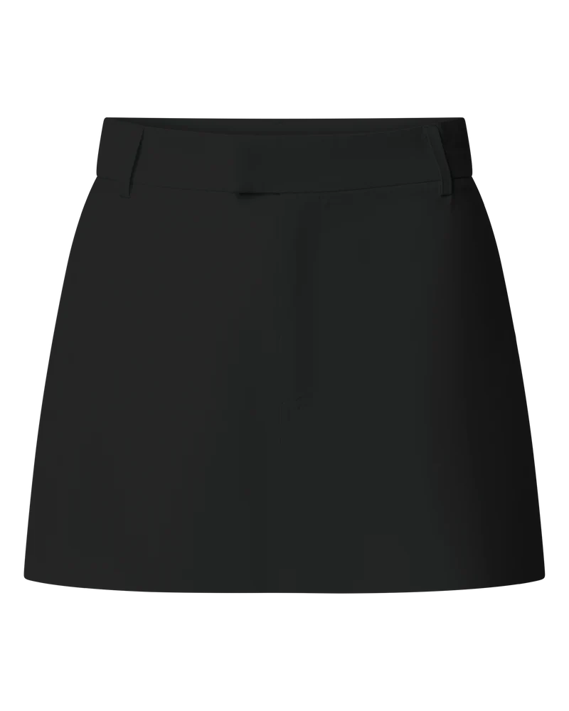 Desi Mini Skirt - Tailored Mid Waisted Skirt in Black