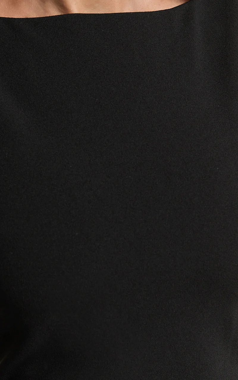 Bindi Boat Neck Bodycon Mini Dress in Black