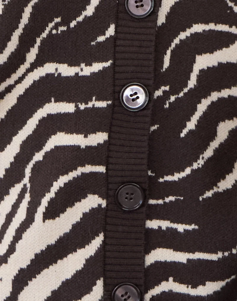 Cardigan en maille Luceta, coloris animal sauvage