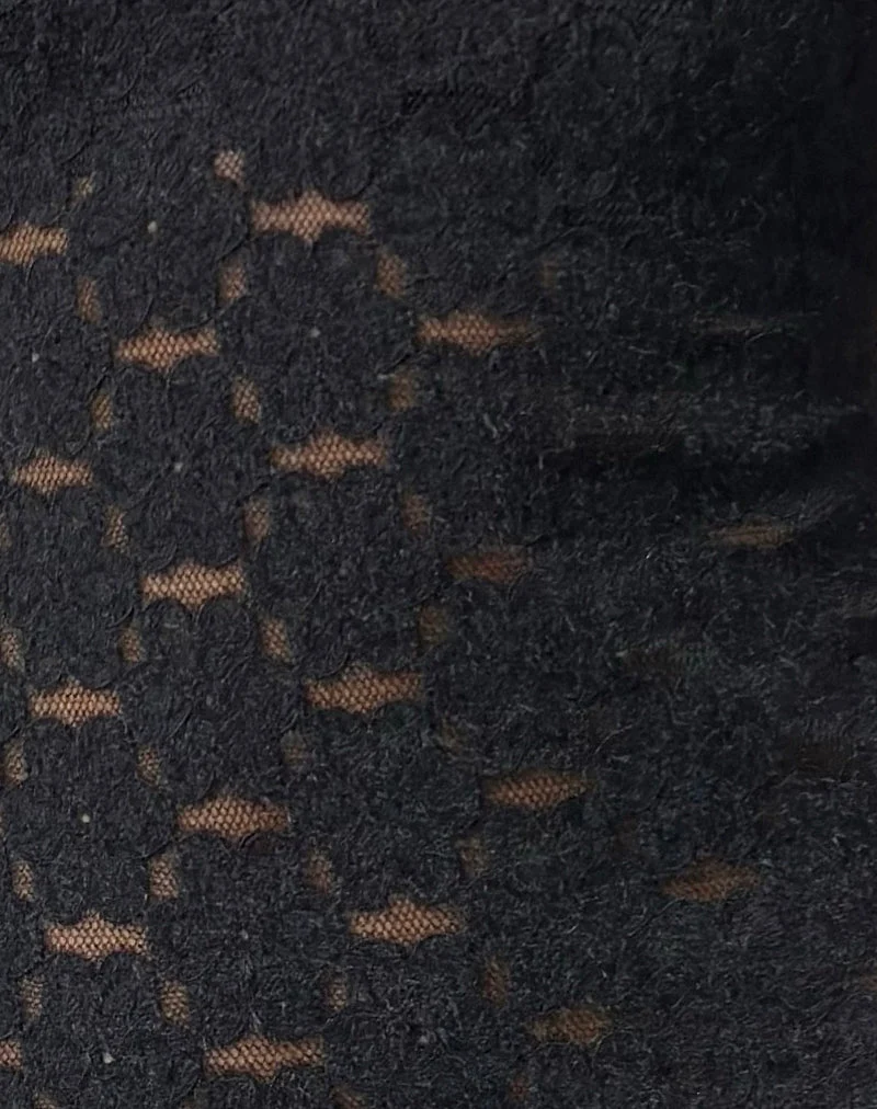 Top Sanjana en dentelle noir