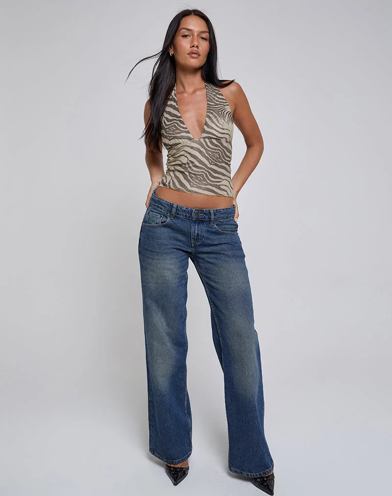 Top Costra en maille Wild Animal Neutral
