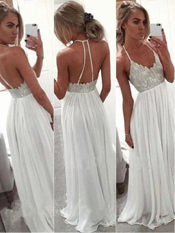 Robe formelle sexy dos nu Robe pour occasions spéciales Robe de bal blanche
