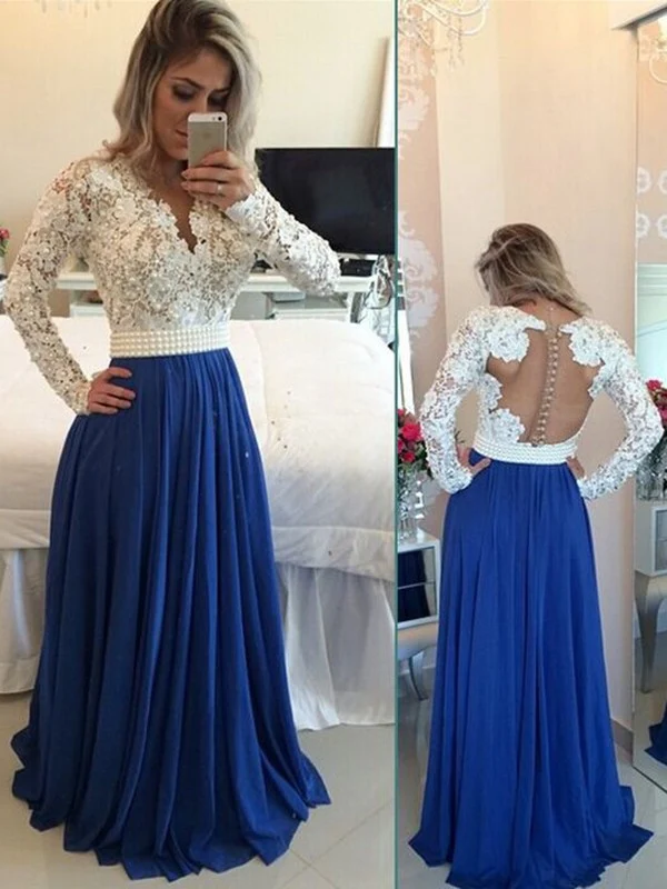 Robe de bal à manches longues Robe de bal modeste avec manches