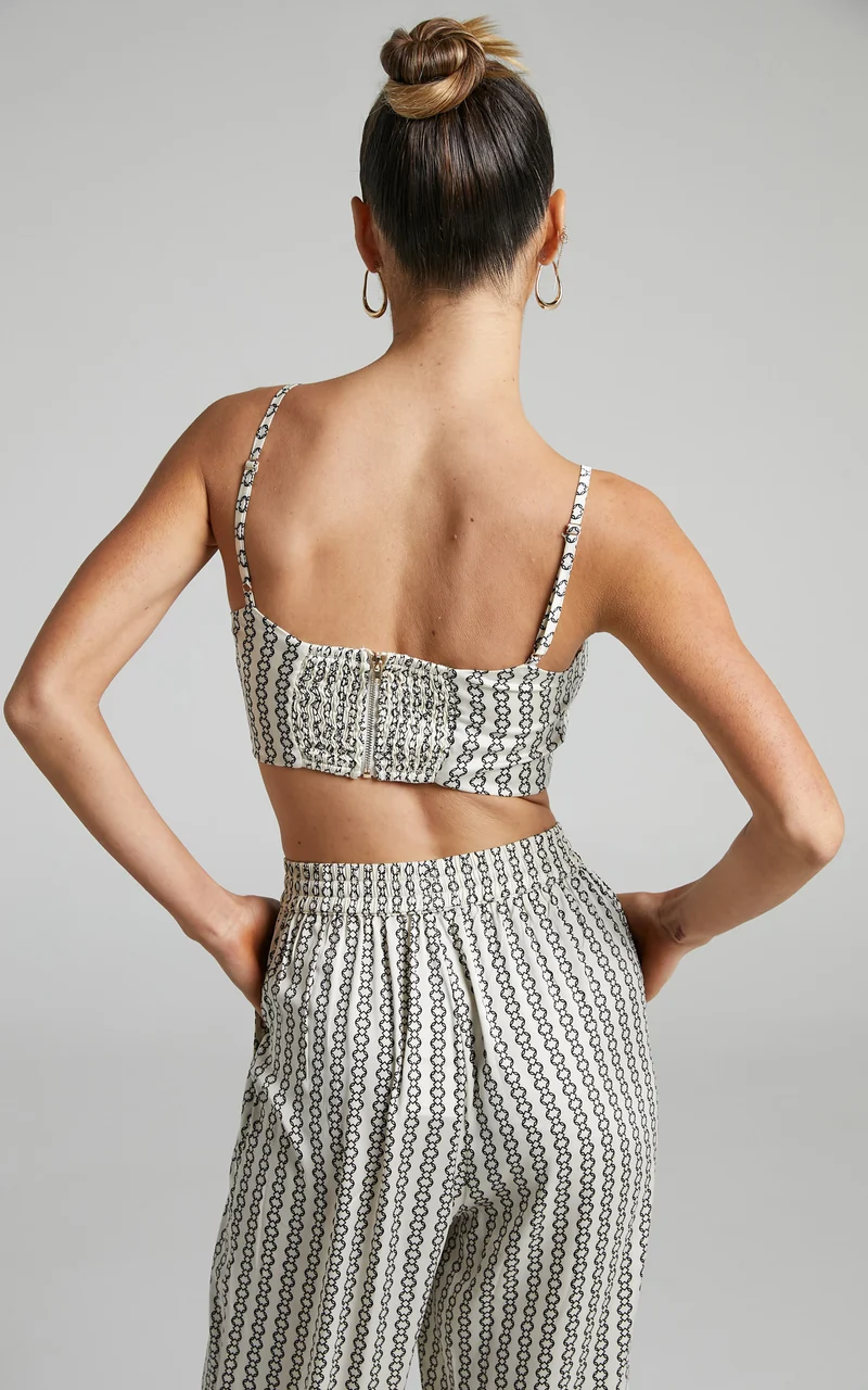 Rosetti Top - Bralette Top in Chain Print