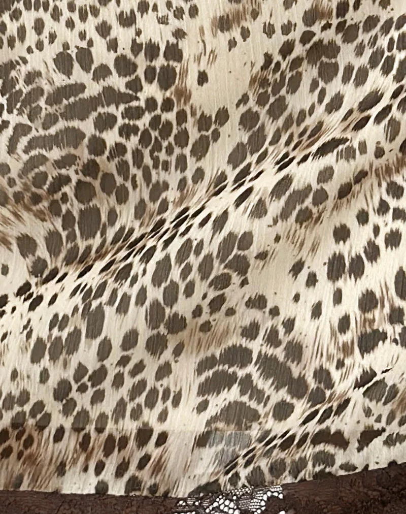 Mini robe à bretelles Philena en léopard sauvage