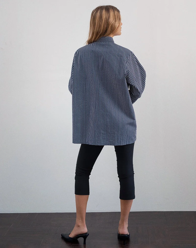 Chemise Turner à rayures mono marine