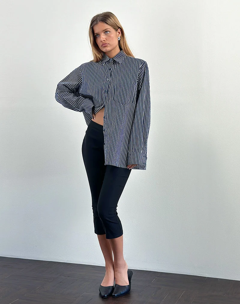 Chemise Turner à rayures mono marine