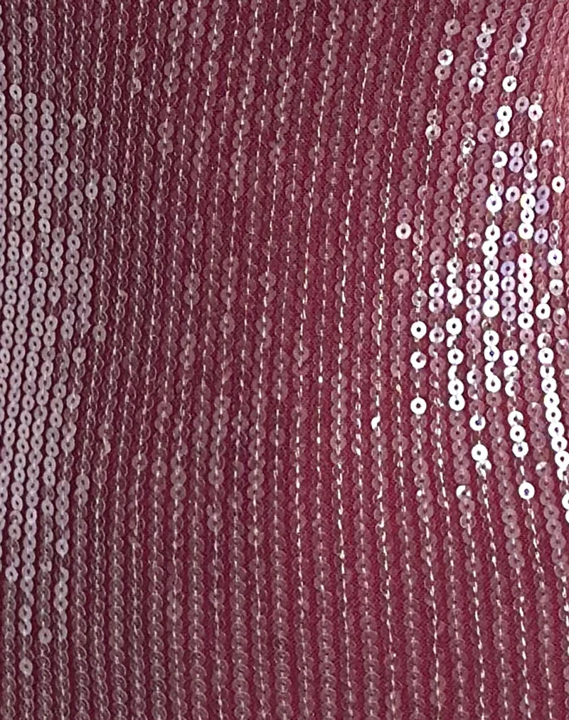 Damske - Top de gilet en paillettes transparentes - Marron
