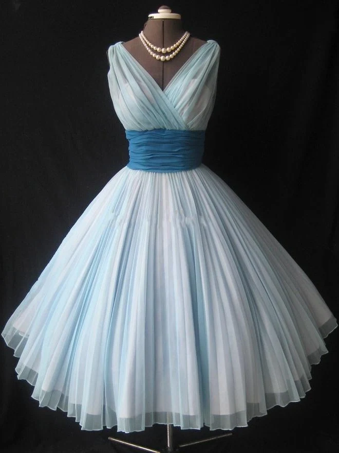 Robe de bal vintage, longueur thé, robe de bal des années 50, robe de mariée des années 1950, MA064