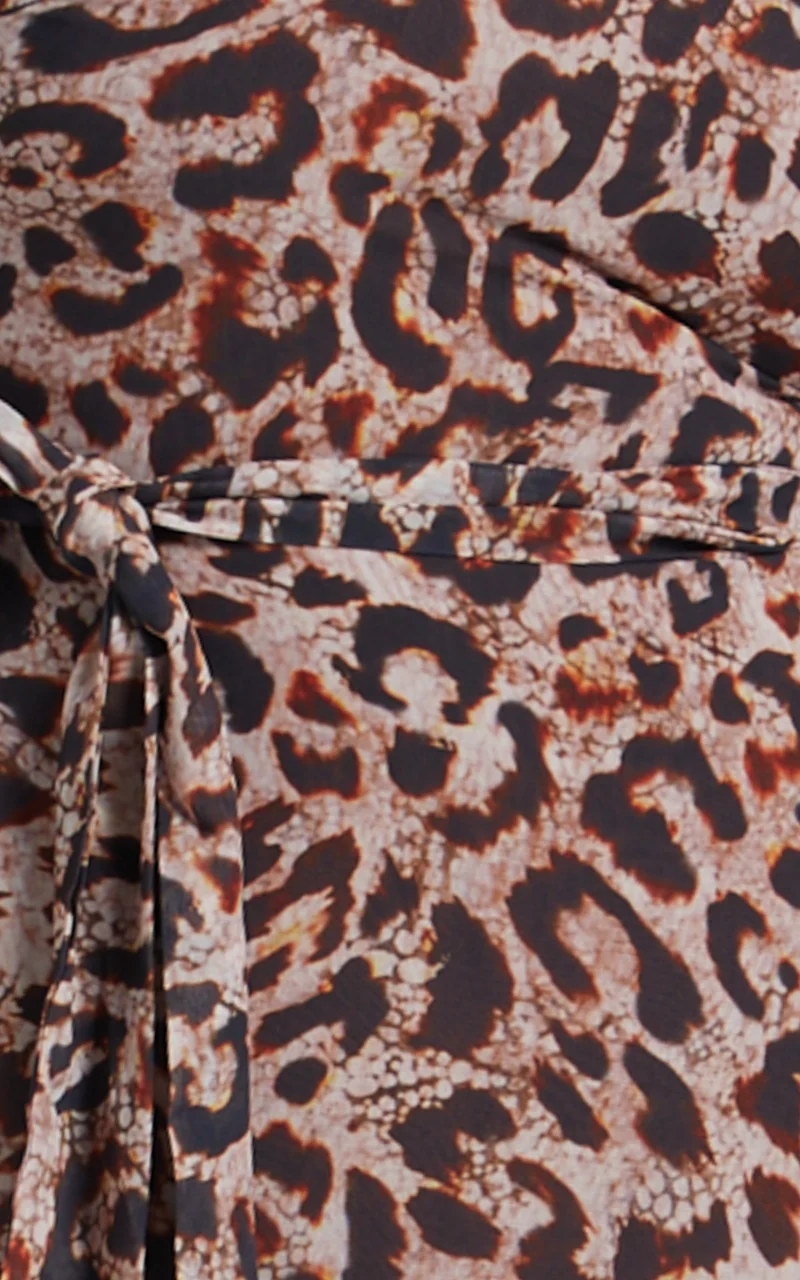 Sherlena Mini Dress - One Shoulder Dress in Leopard