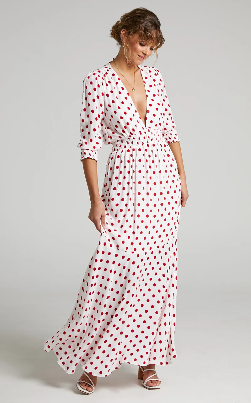 Rue Stiic - Faye Maxi Dress in Elle Polka Dot