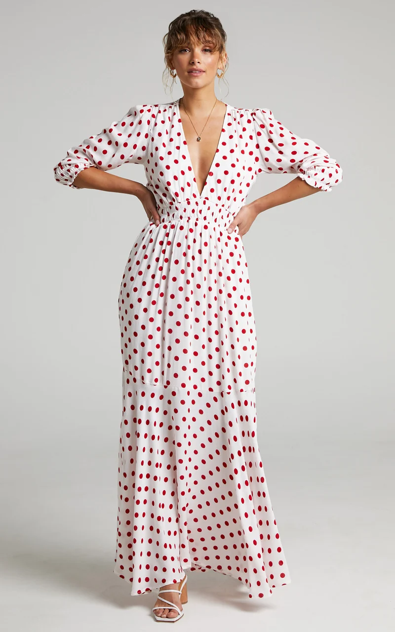 Rue Stiic - Faye Maxi Dress in Elle Polka Dot