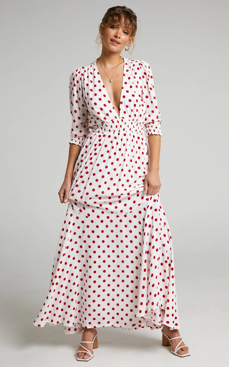 Rue Stiic - Faye Maxi Dress in Elle Polka Dot
