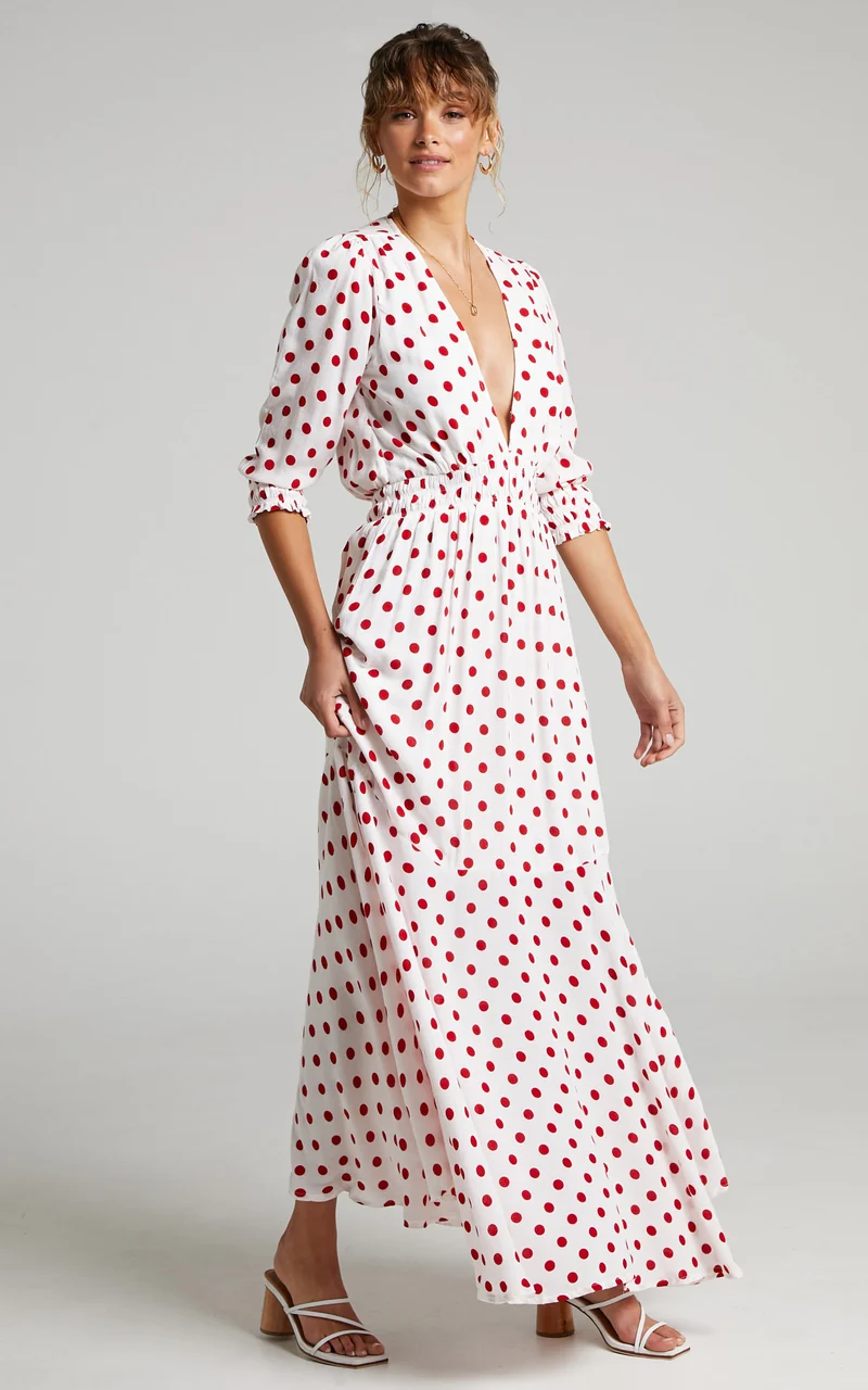 Rue Stiic - Faye Maxi Dress in Elle Polka Dot