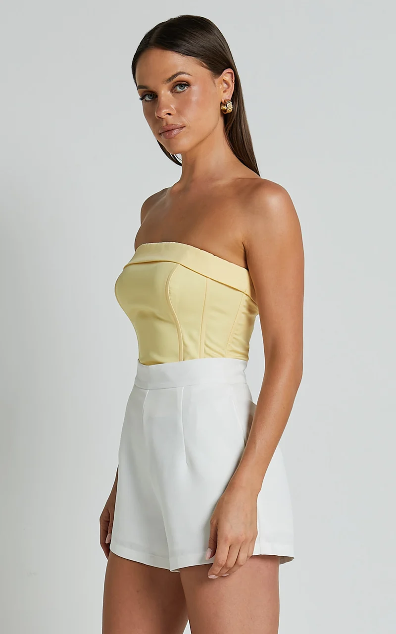 Along The Ride Mini Shorts - Tailored Shorts in White