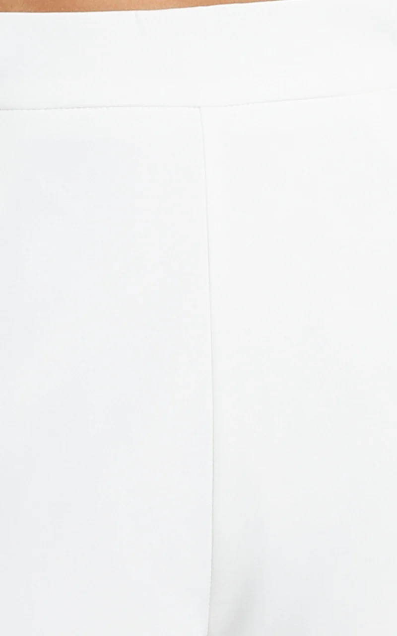 Along The Ride Mini Shorts - Tailored Shorts in White