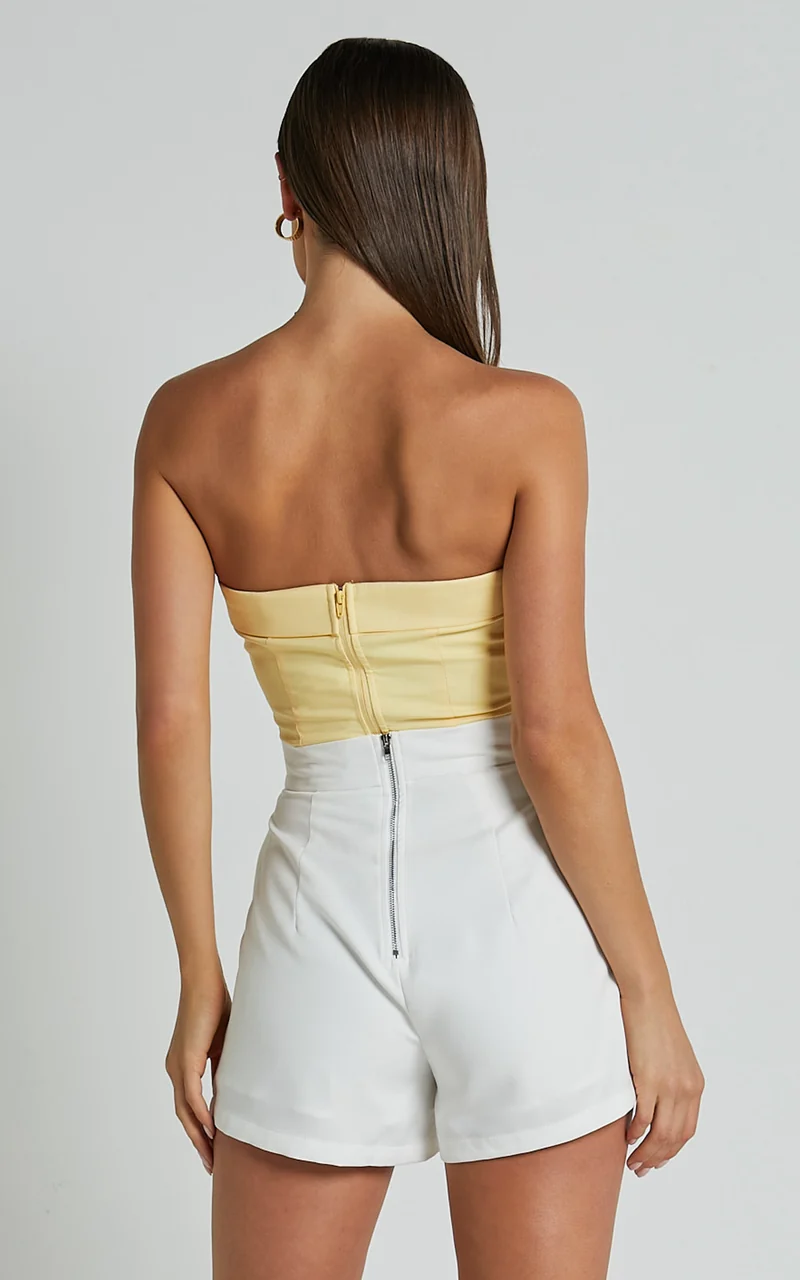 Along The Ride Mini Shorts - Tailored Shorts in White