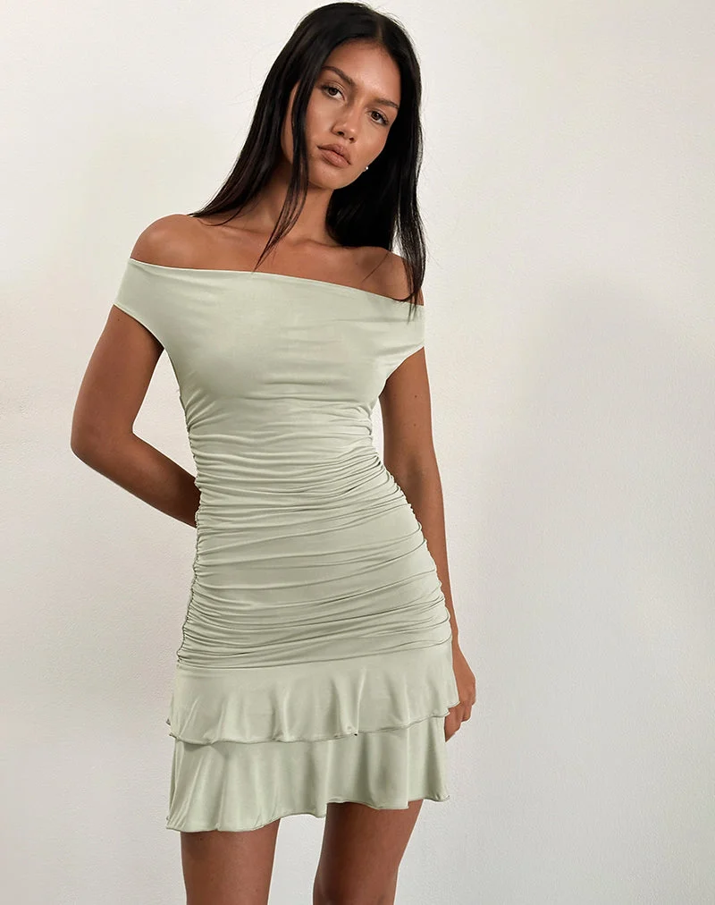 Mini robe à volants Luella, Slinky Sage