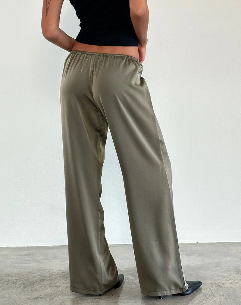 Pantalon Waski en satin de sauge