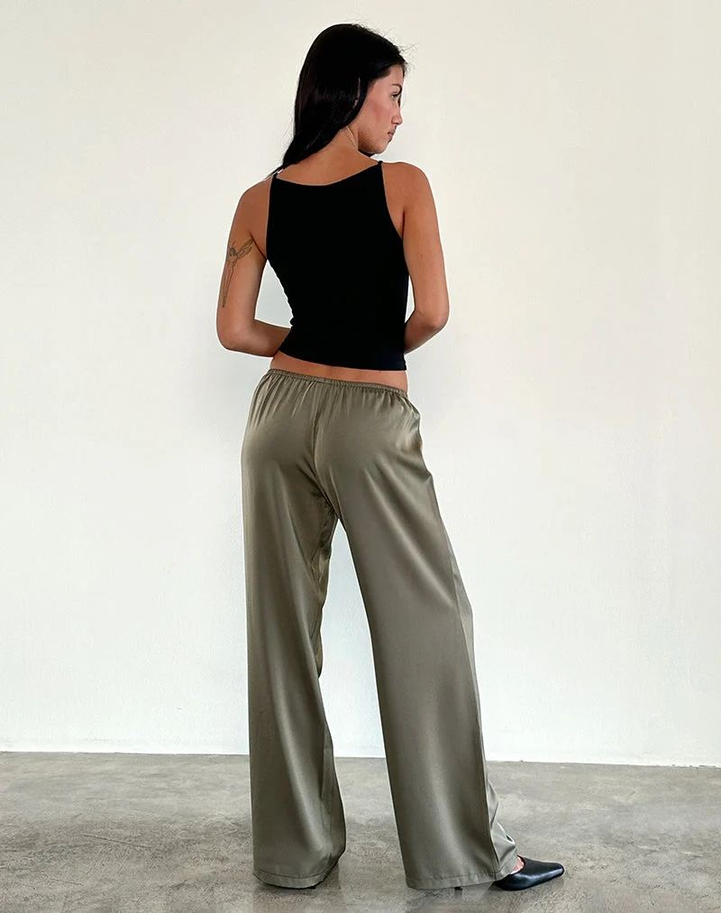 Pantalon Waski en satin de sauge