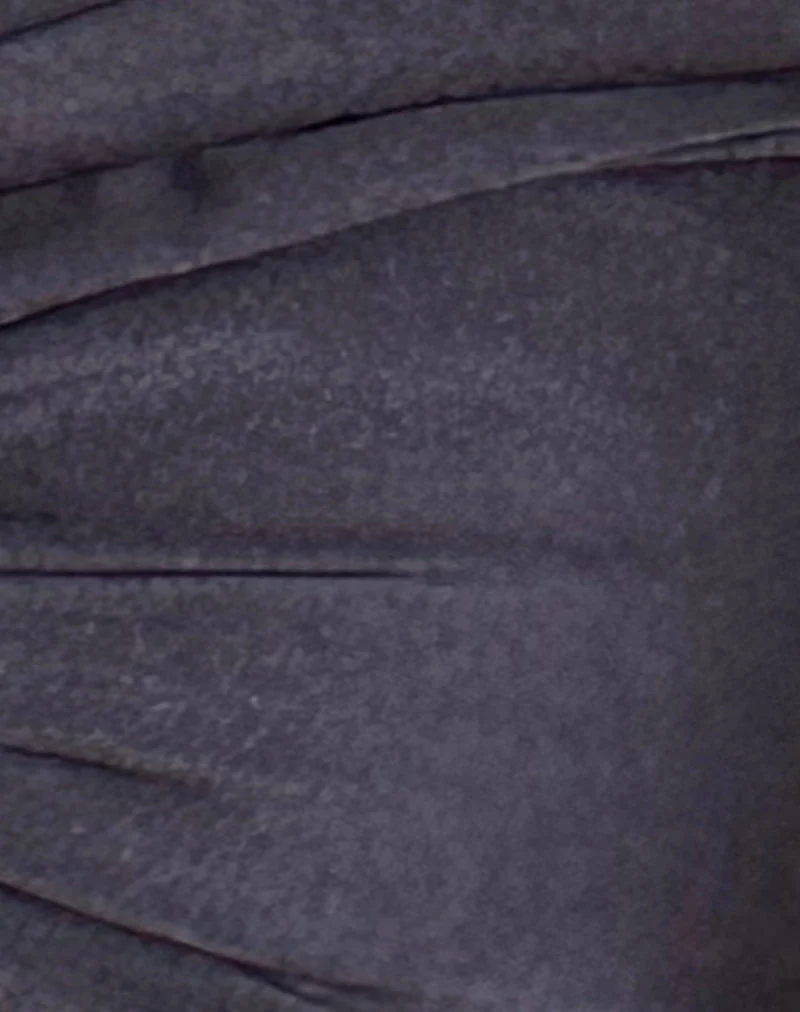 Top de bikini Linda Twist, gris foncé