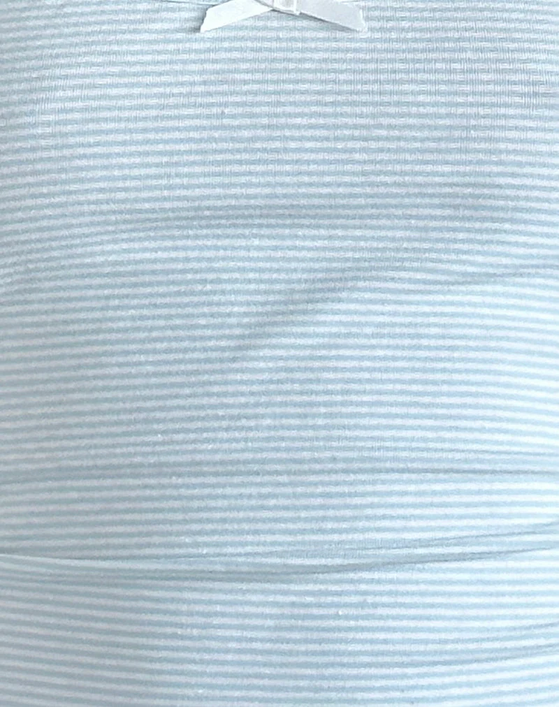 Barlyn Cami Top in Blue and White Stripe (Top Cami Barlyn à rayures bleues et blanches)