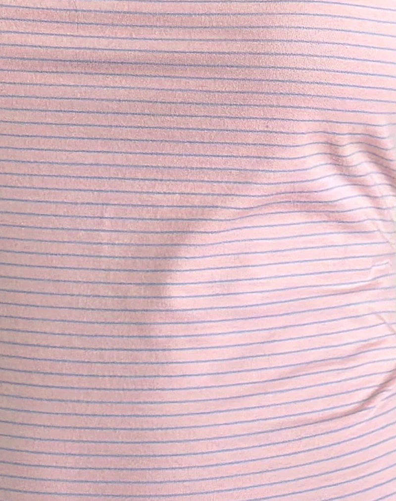 Barlyn Cami Top in Pink and Blue Stripe (Top Cami Barlyn à rayures roses et bleues)