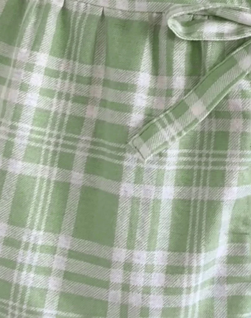 Kayvata Tie Front Top in Table Cloth Neo Mint (nappe à nouer)