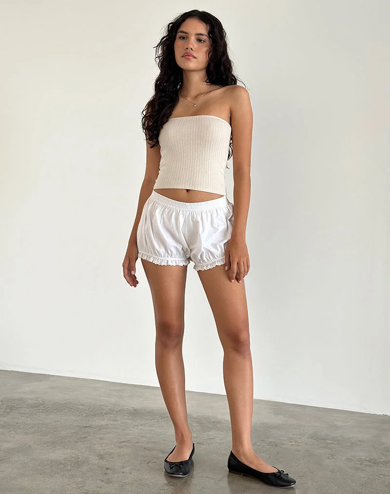 Top bandeau Peggy en Pointelle Nude