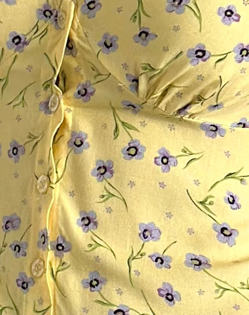 Mini robe Omoni, coloris Wild Flower Lemon Drop