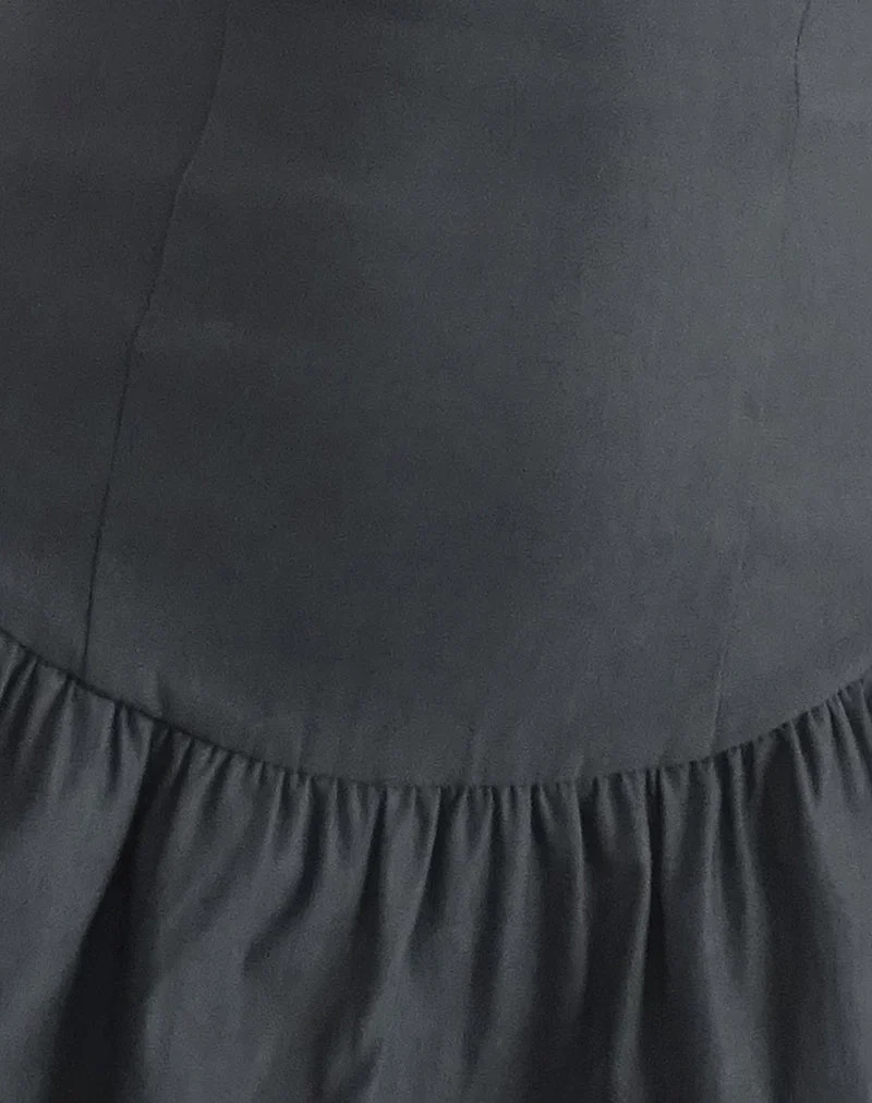 Mini robe bandeau Sabina, gris anthracite