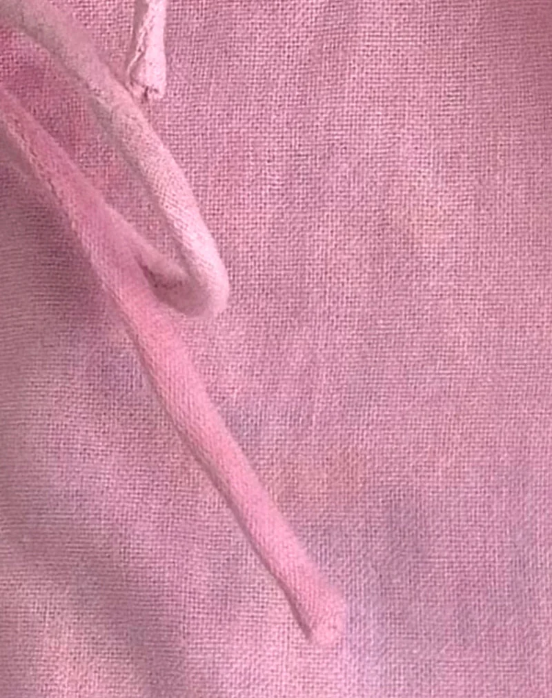 Kayve Tie Front Top in Flamingo Pink