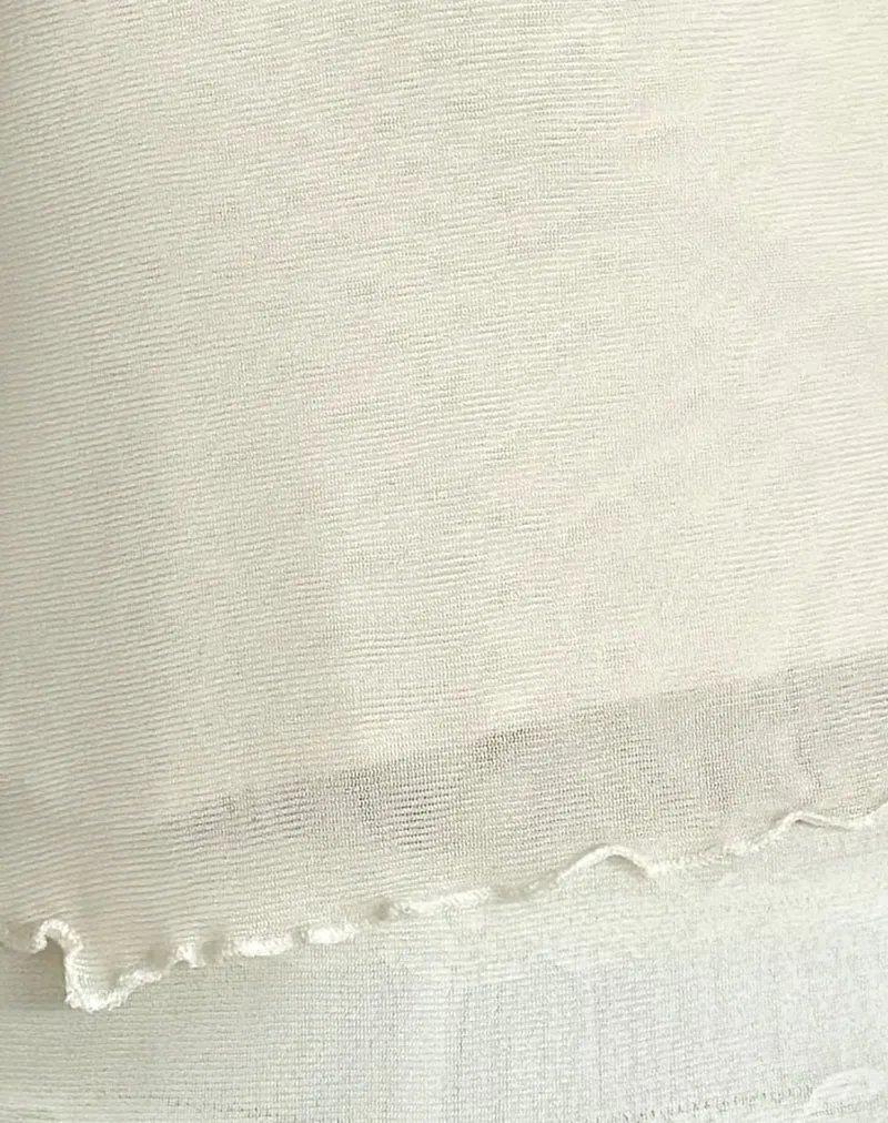 Rochie - Top asymétrique en maille crème