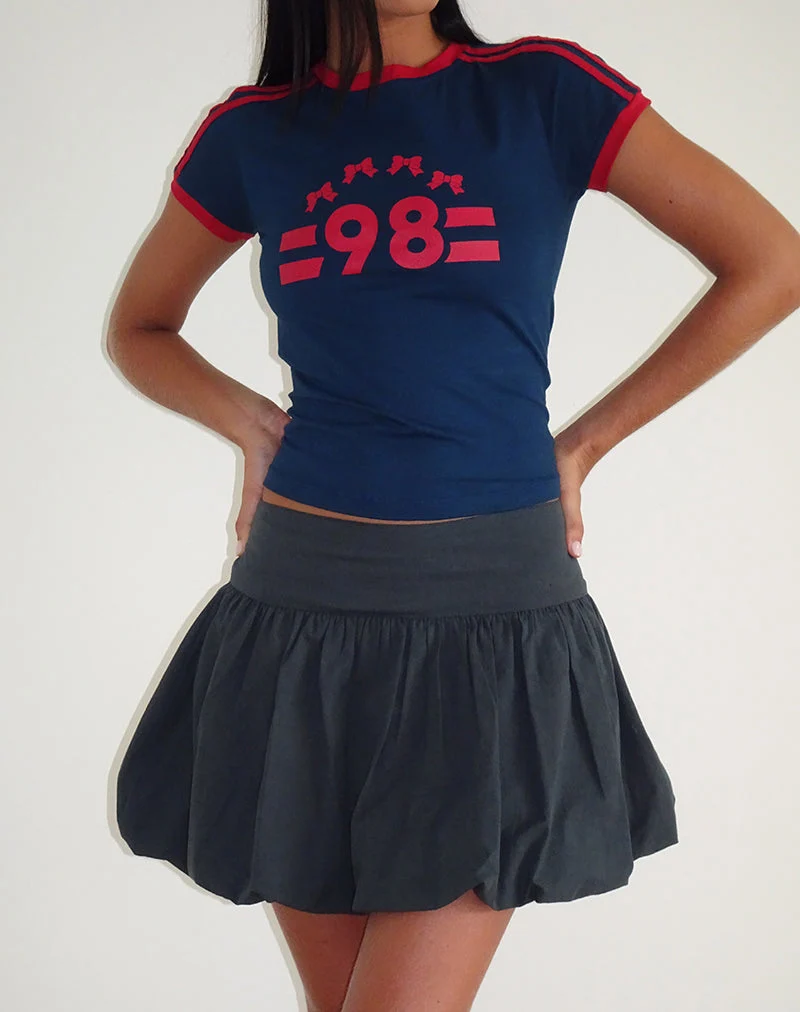 Mini jupe bouffante Kiyowo, gris anthracite