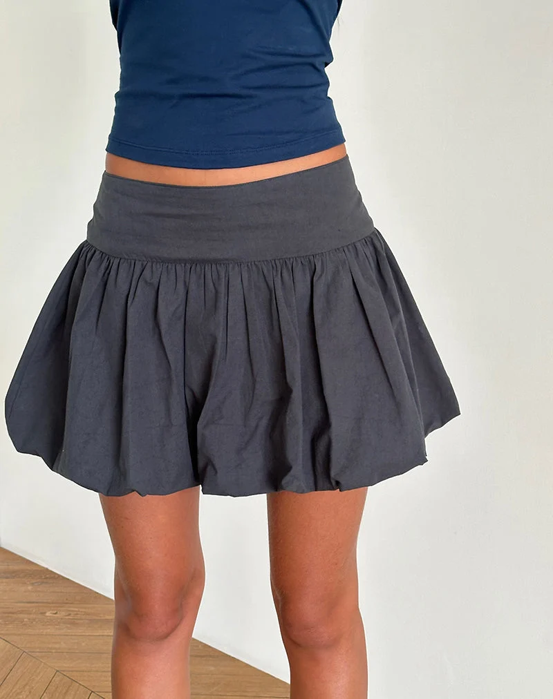 Mini jupe bouffante Kiyowo, gris anthracite