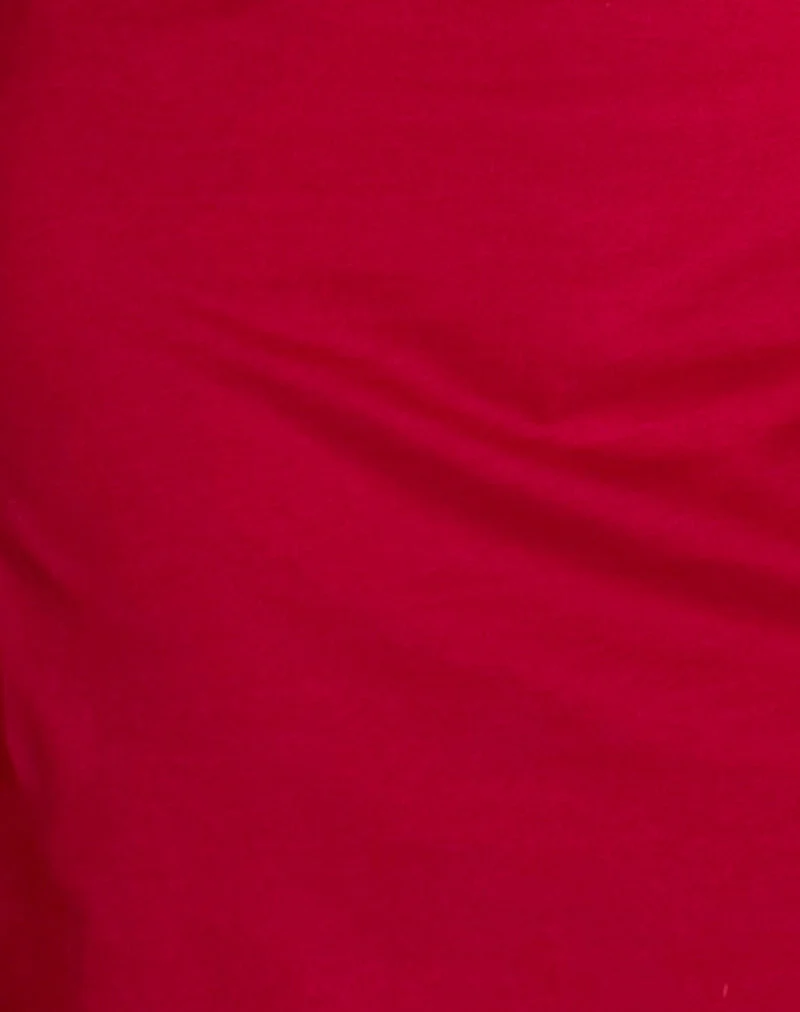 Mini robe dos nu Wangi, rouge adrénaline