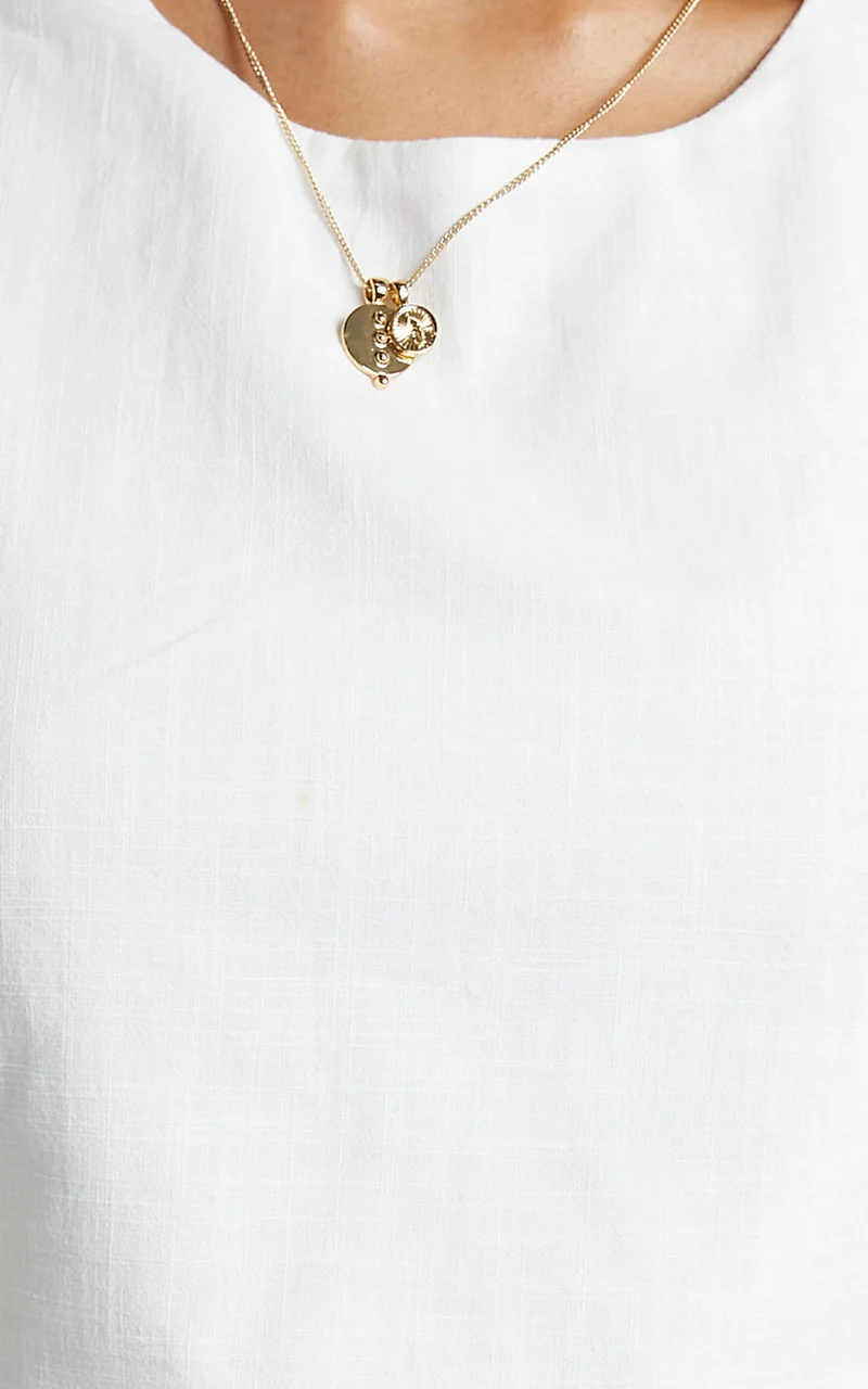 Loxley Top - Tie Up Top in White