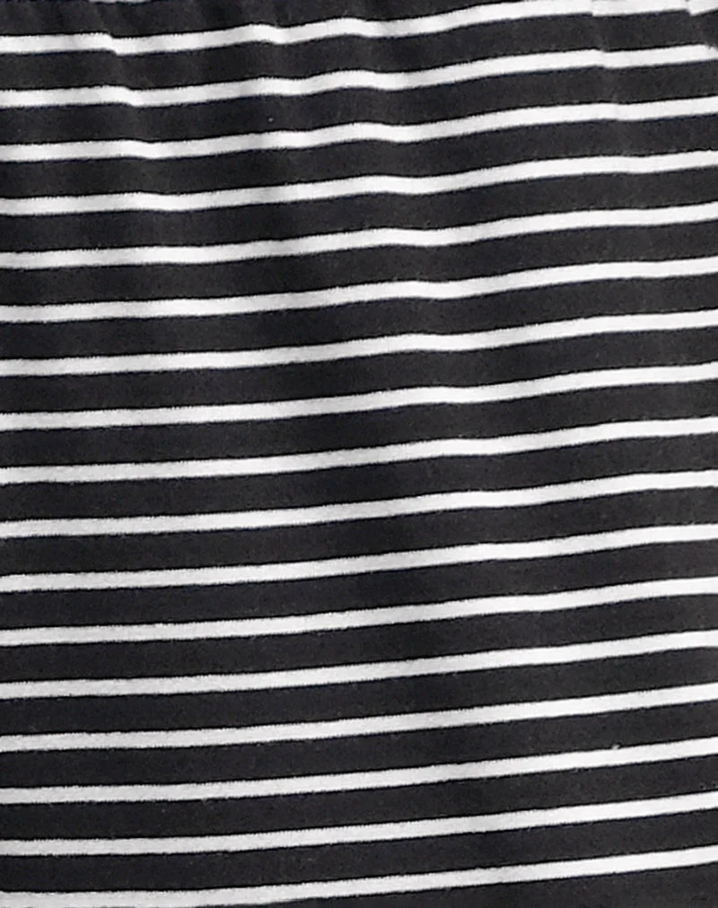 Pantalon Eunice à rayures noires et blanches