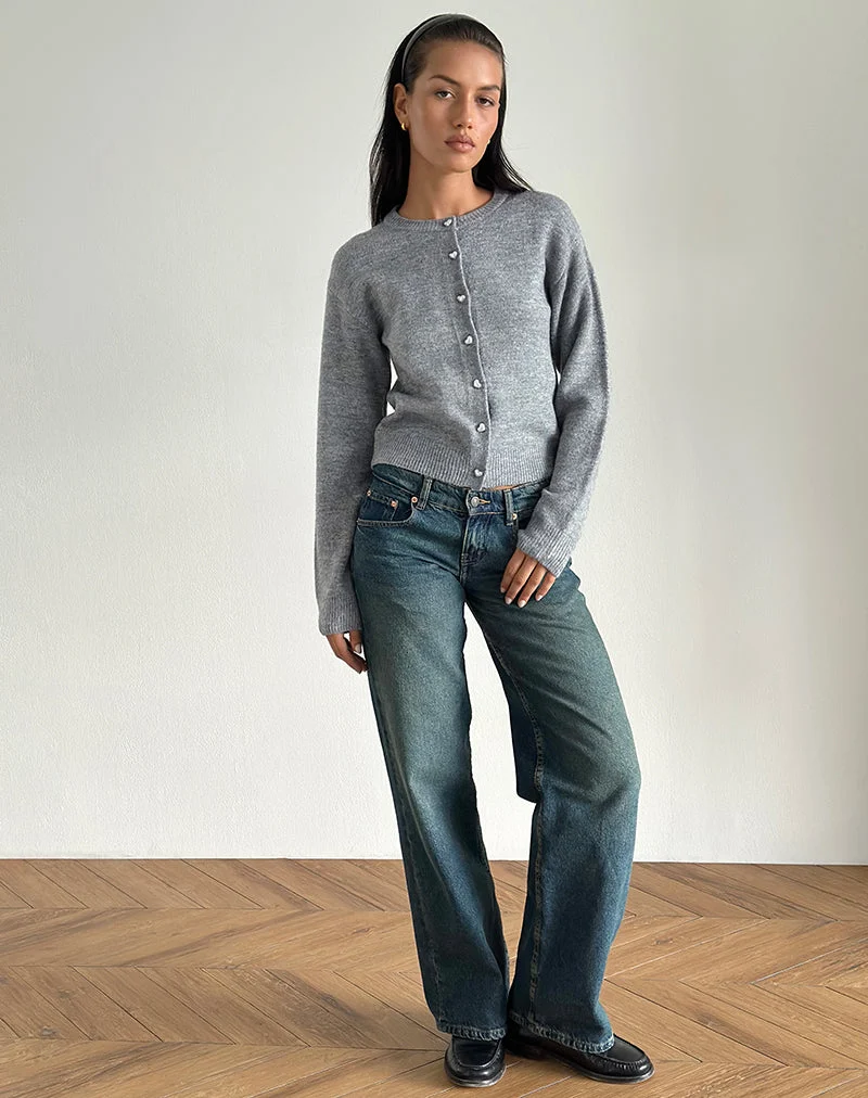 Cardigan Aura en gris poussiéreux