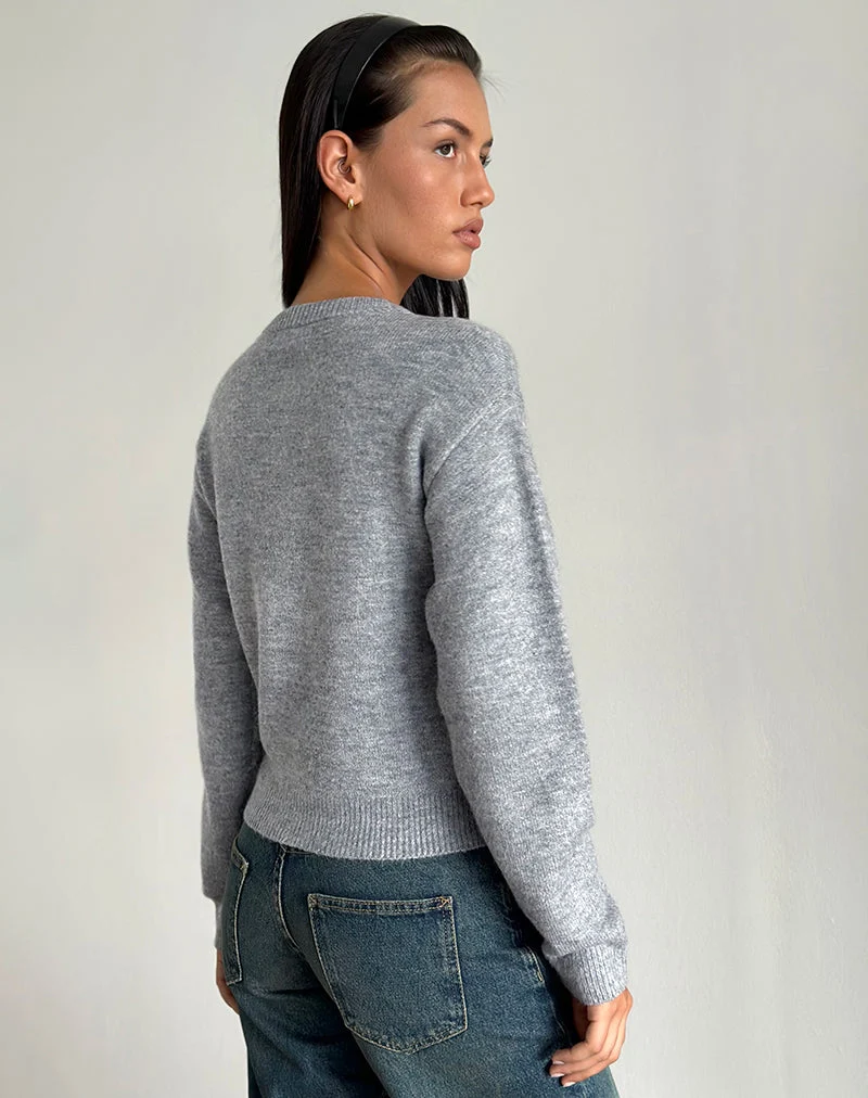Cardigan Aura en gris poussiéreux