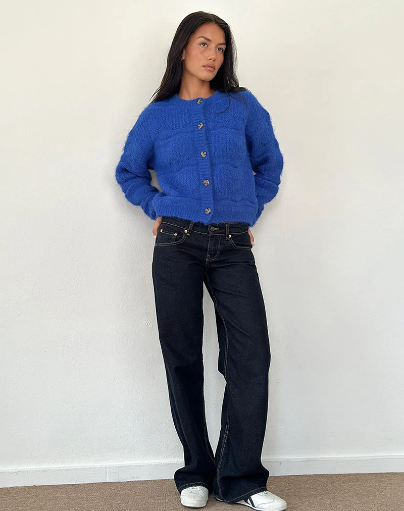 Cardigan Luciana en bleu cobalt