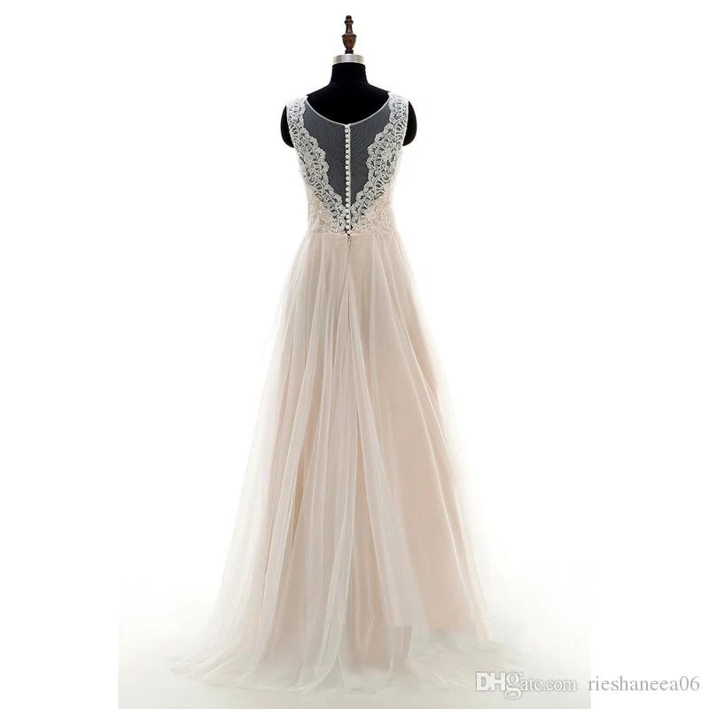 Robe de mariée Vintage, ligne a, robe de mariée fluide, style Boho, en Tulle, WS067