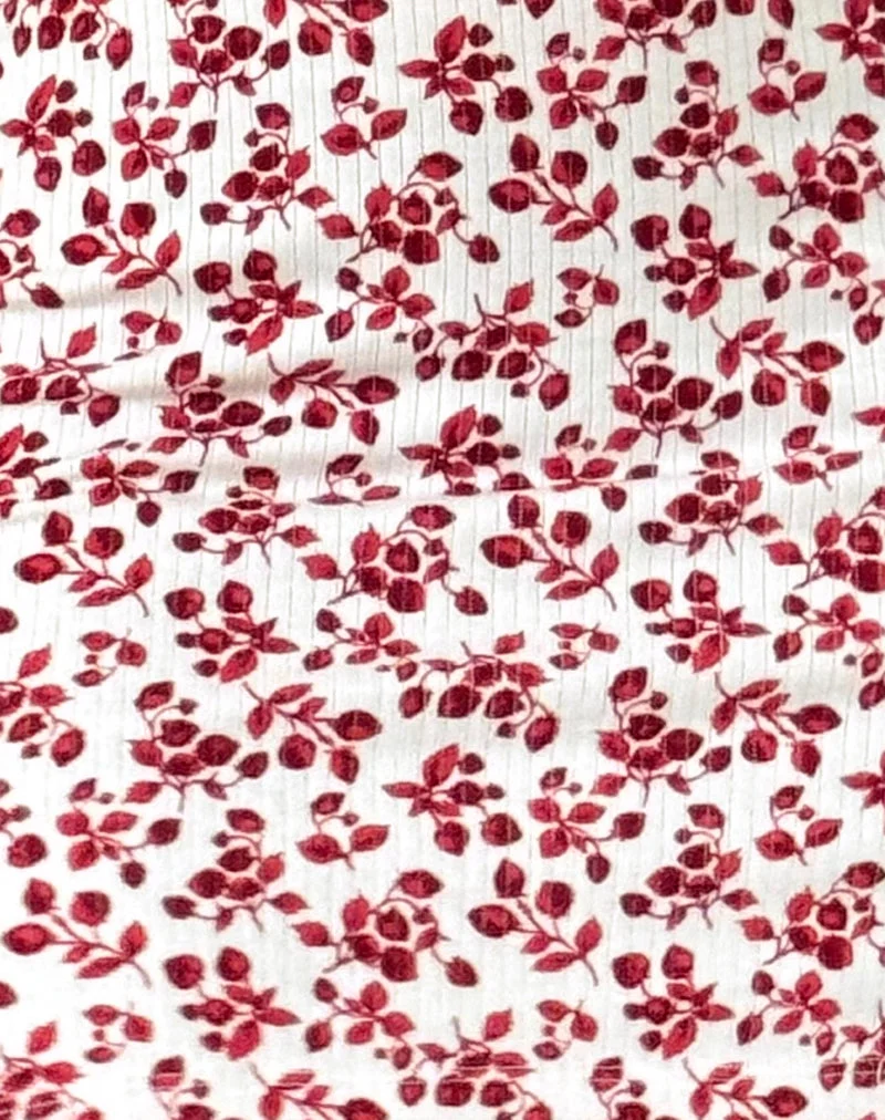 Robe Camina en Summer Strawberry Off White
